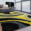 Load image into Gallery viewer, Abstract Circles Yellow Shag Area Rug