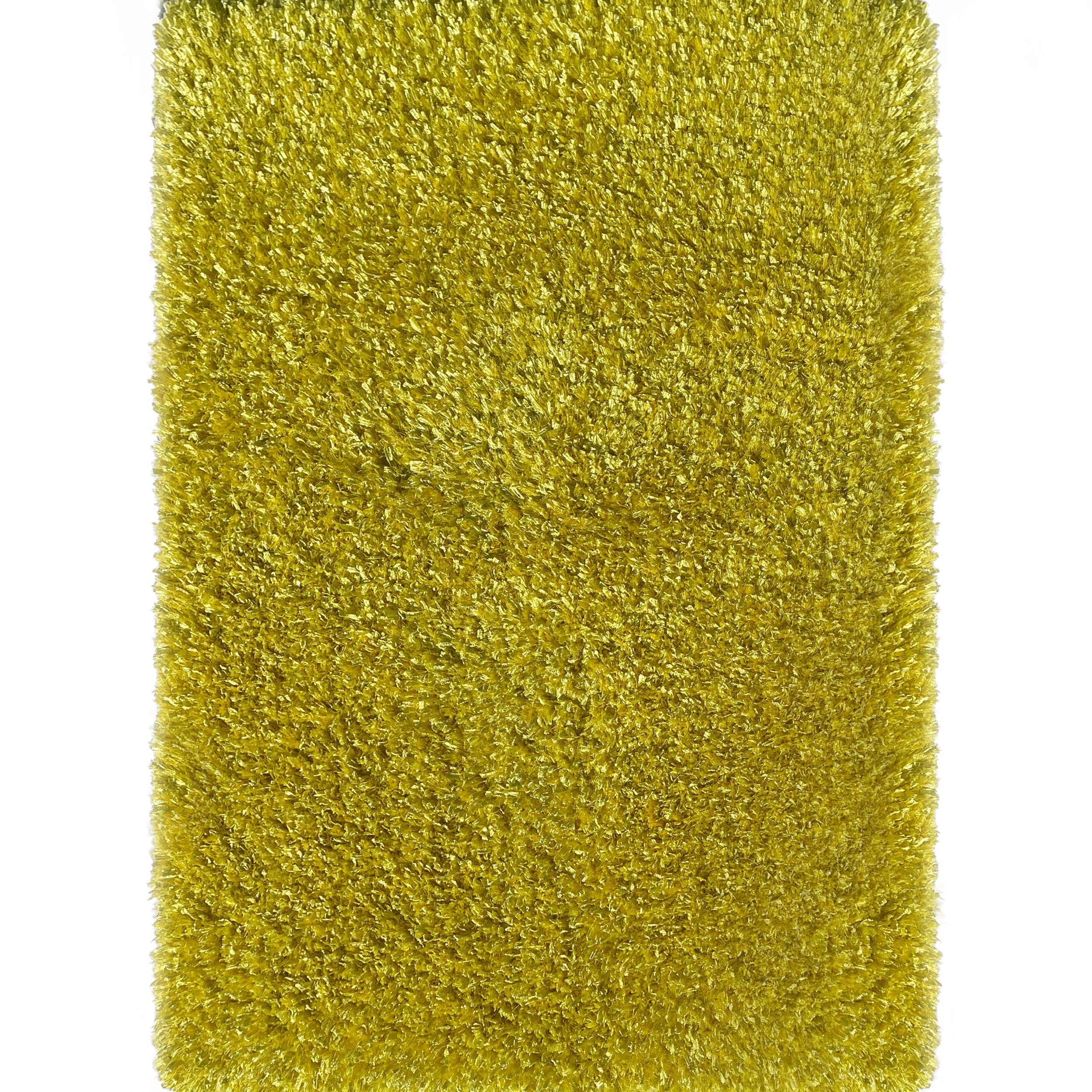 Crystal Yellow Gold Solid Shag Area Rug