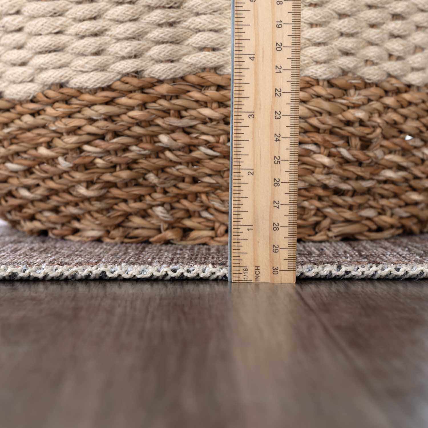 Barny Beige Flat Pile Washable Rug