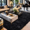 Load image into Gallery viewer, Aroma Black Solid Shag Area Rug