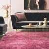 Aroma Pink Rose Solid Shag Area Rug