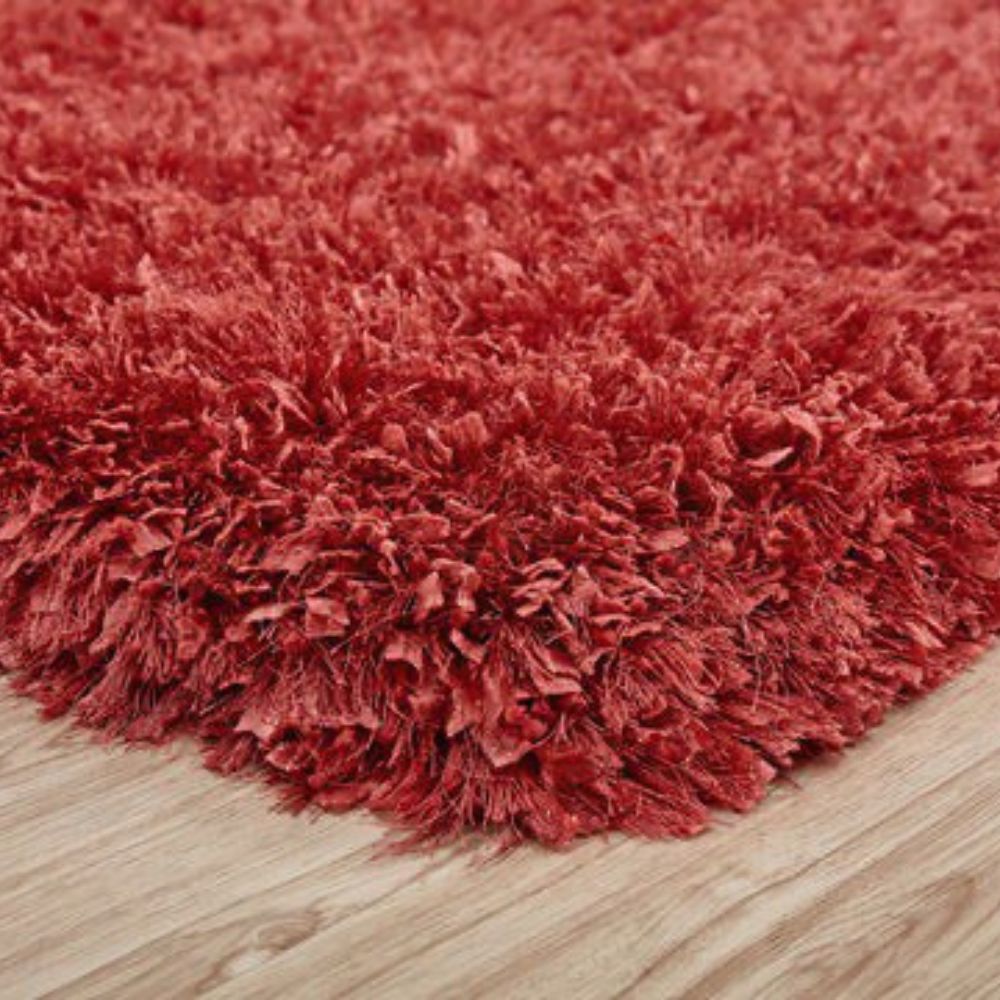 Crystal Sparkle Peach Shag Area Rug