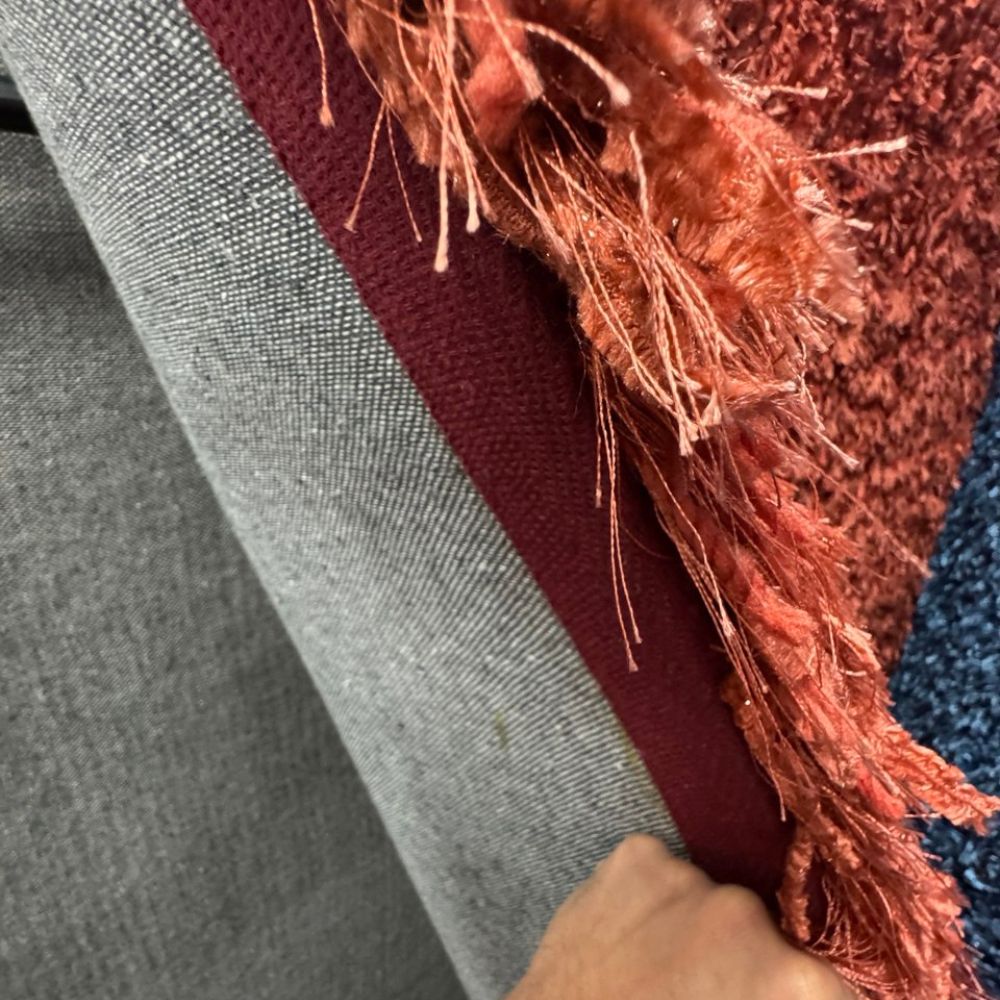 Crystal Sparkle Peach Shag Area Rug