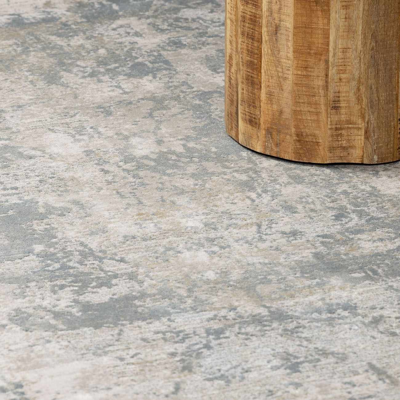 Fallin Gray Abstract Striped Luxe Rug