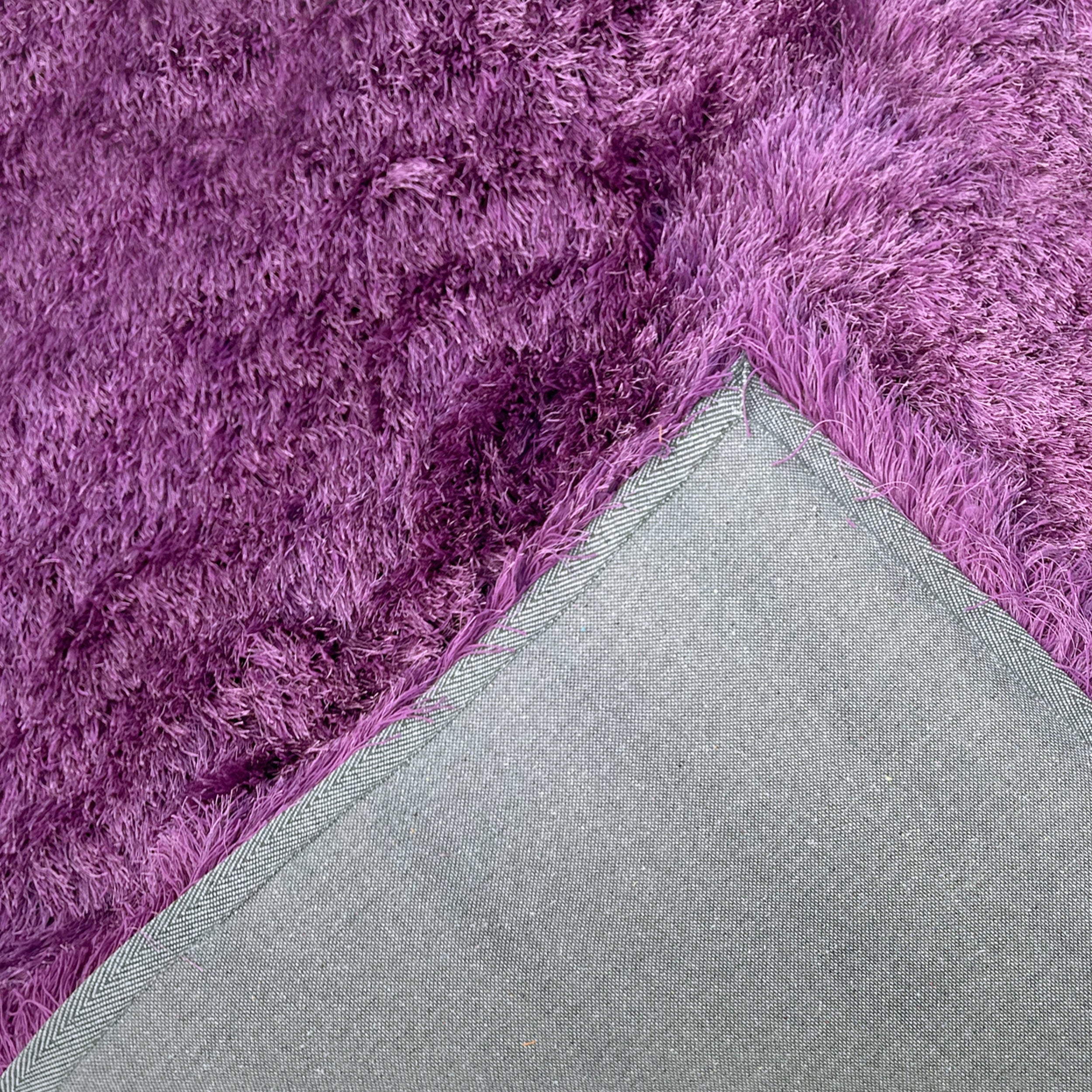 Glorious Purple Solid Shag Area Rug