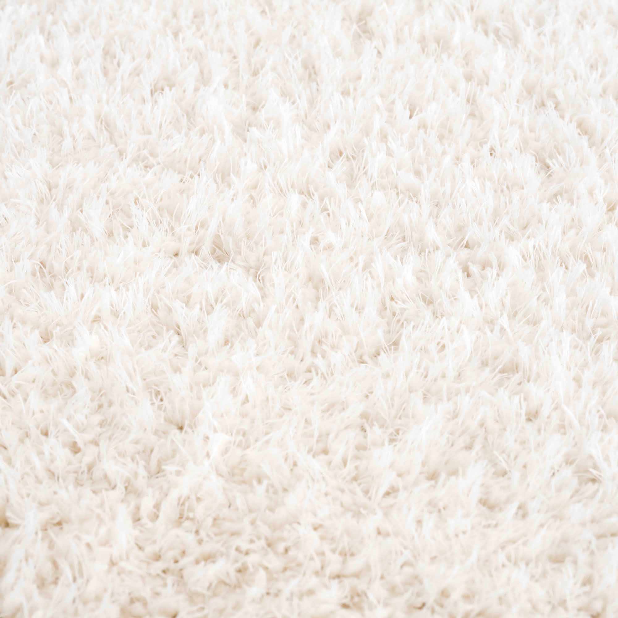 Faina Solid Cream Shag Washable Area Rug - Clearance