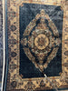 Isfahan Blue Oriental Persian Rug, Soft, Stain-Resistant & Hand-Knotted