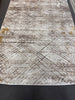 LA Rug Linens Abstract Modern Area Rug in Gray, Black and Gold Textured Design