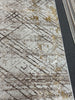LA Rug Linens Abstract Modern Area Rug in Gray, Black and Gold Textured Design