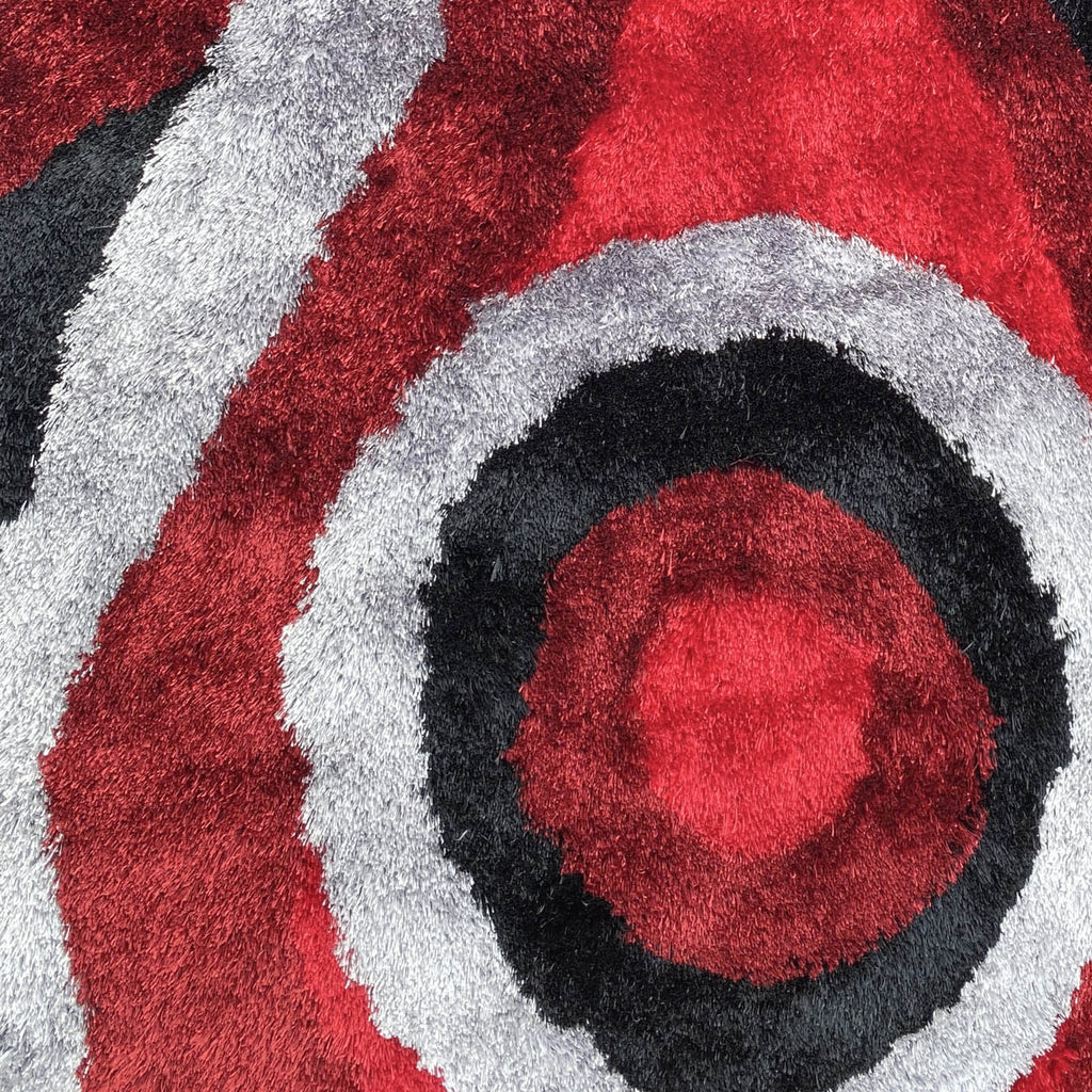 Optima Wild Side Red And Black Shag Area Rug – LA Rug Linens