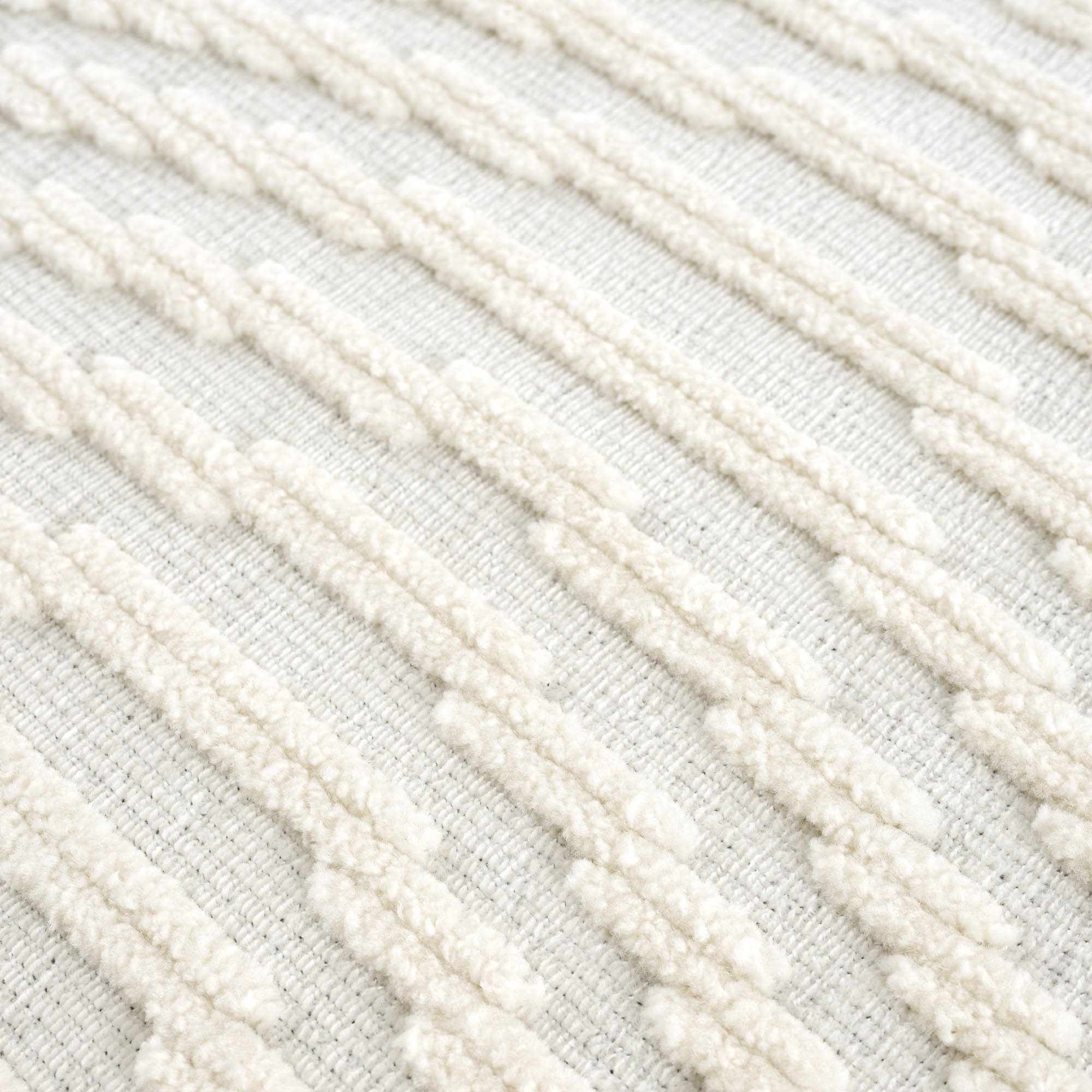 Deron White Washable 3D Rug