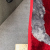Optima Red, Gray & Black Wave Pattern Area Rug, Modern Abstract Design