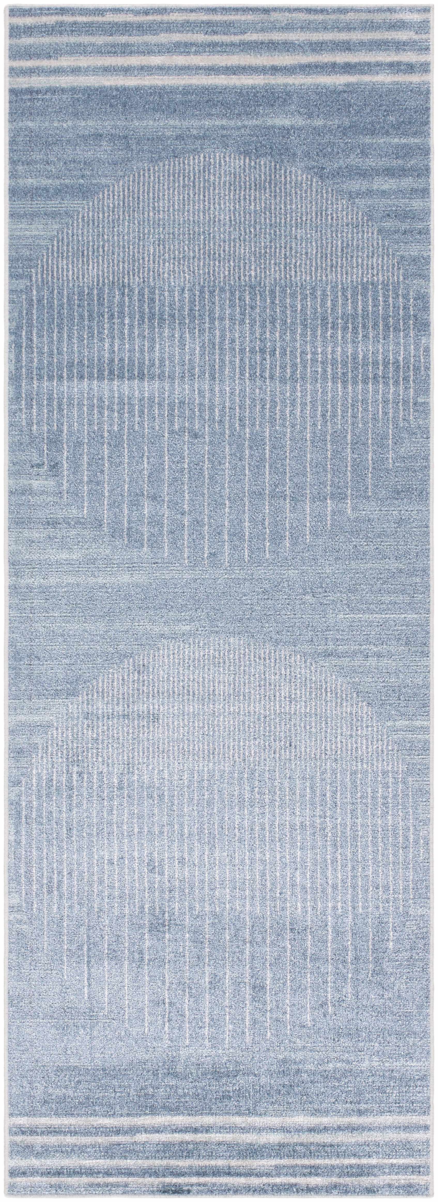 Thad Blue Washable Area Rug
