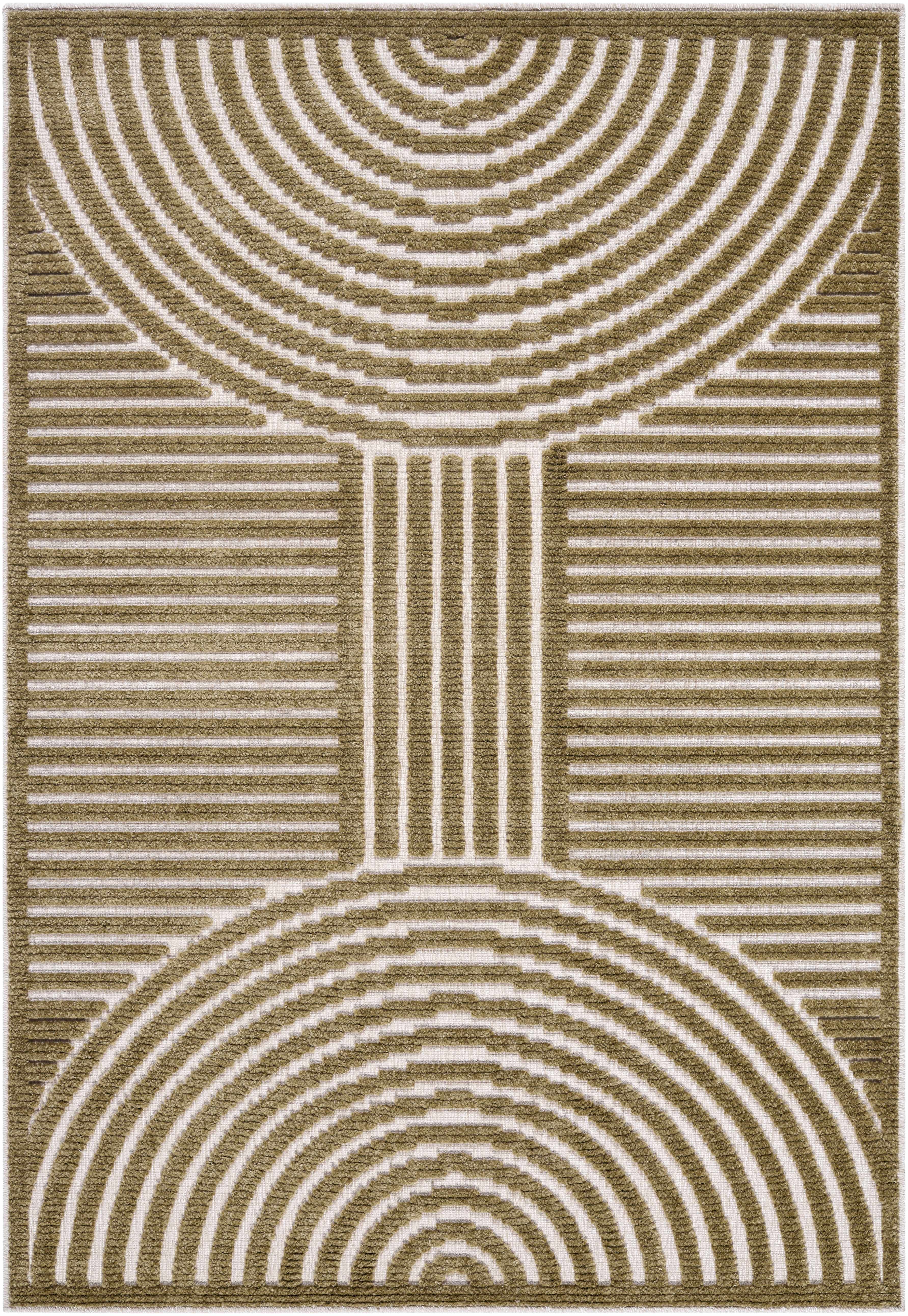 Deron Khaki Washable Area Rug