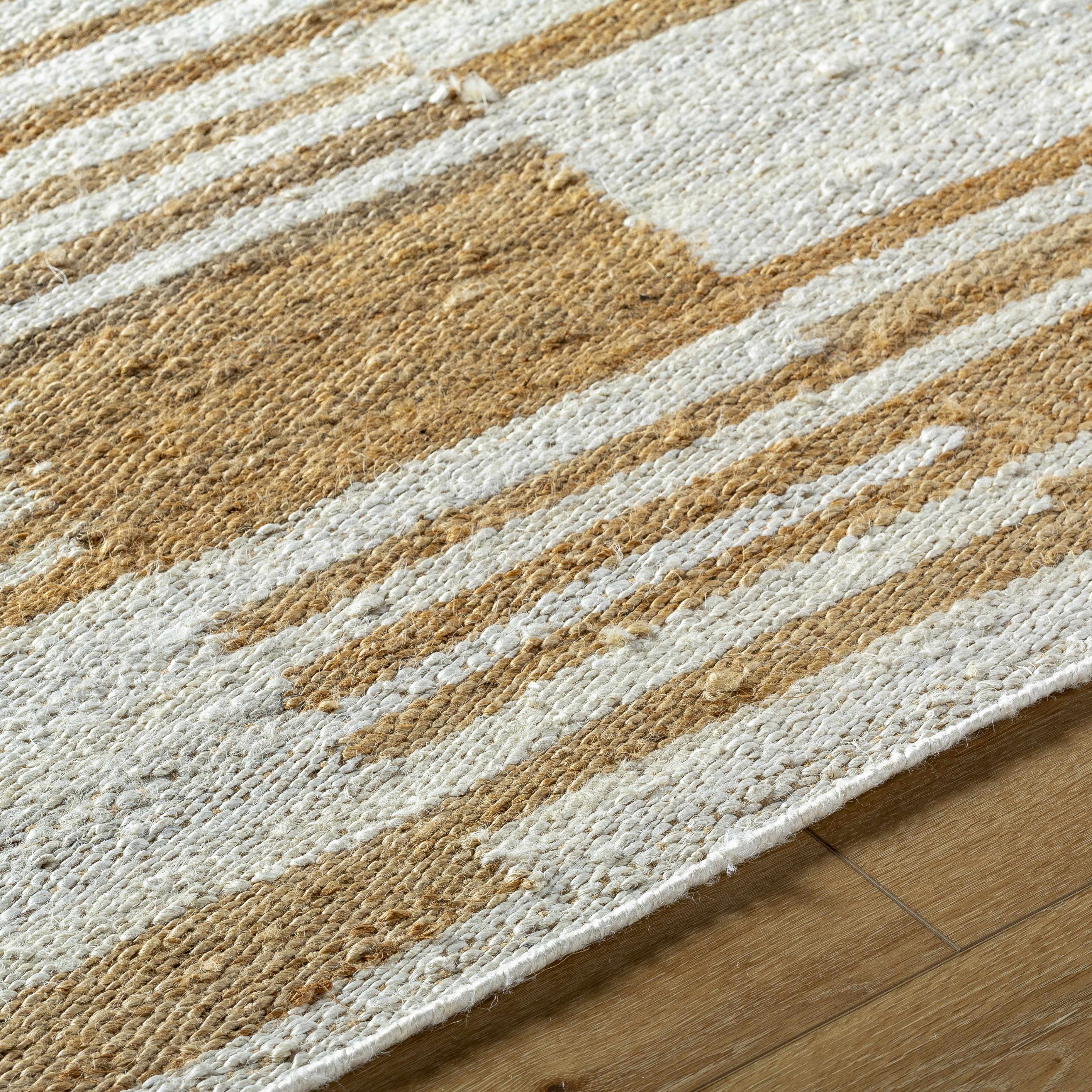 Thyra Broken-Striped Jute Rug