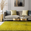 Load image into Gallery viewer, Crystal Yellow Gold Solid Shag Area Rug