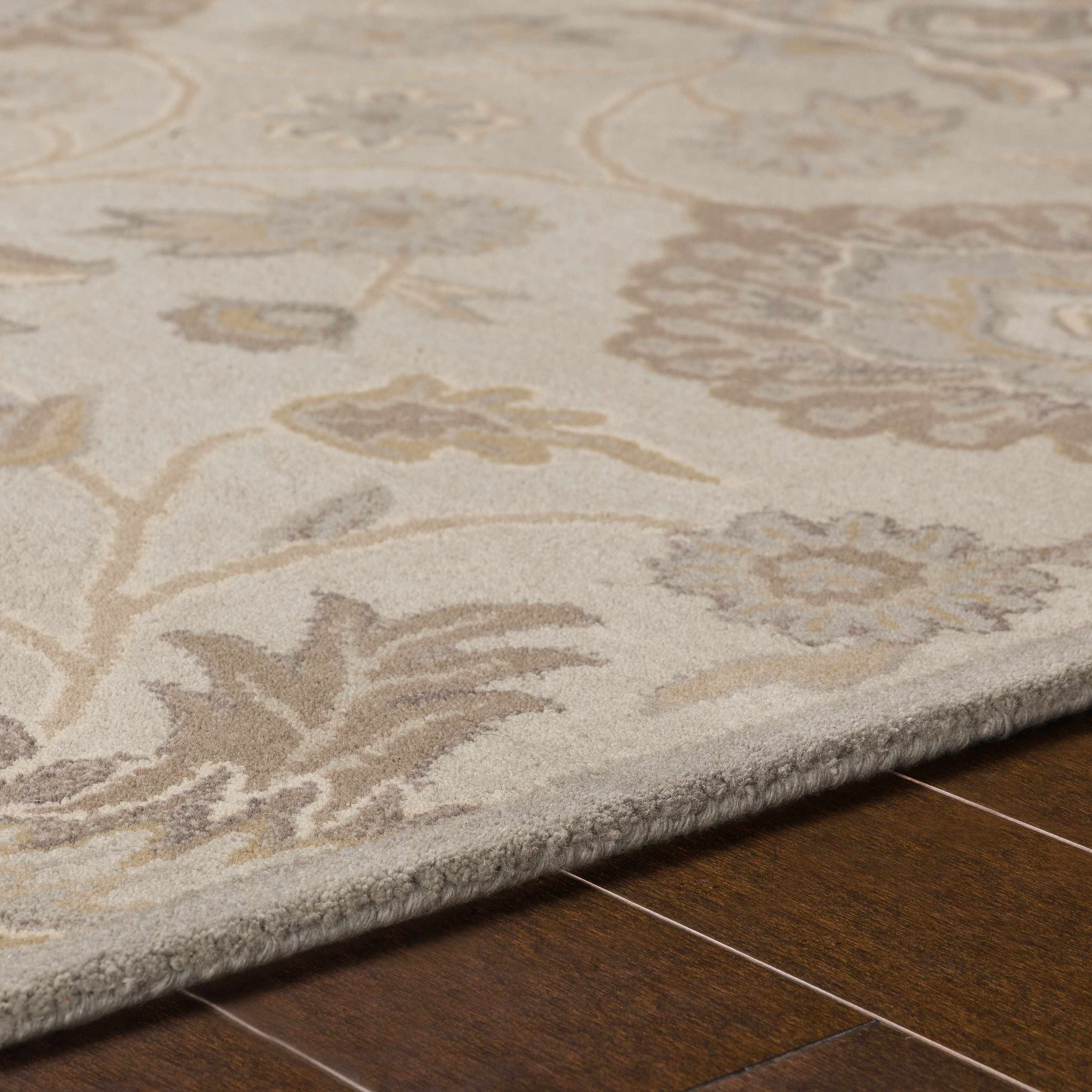 Conesus 1192 Hand Tufted Ivory&Taupe Wool Rug