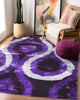 Optima Bel Air Purple Shag Area Rug