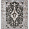 Isfahan Classic Medallion Black Traditional Persian Afghan Area Rug