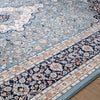 Isfahan Classic Medallion Blue Traditional Persian Afghan Area Rug
