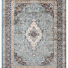 Isfahan Classic Medallion Blue Traditional Persian Afghan Area Rug