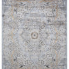 Isfahan Floral Medallion Gray, Afghan Area Rug, Silk Pile
