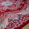 Isfahan Floral Medallion Red, Afghan Area Rug, Silk Pile
