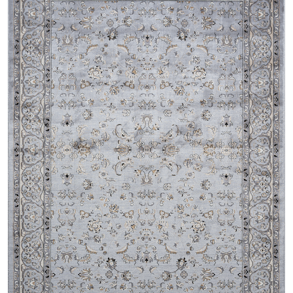 Isfahan Floral Vine Gray Persian Area Rug