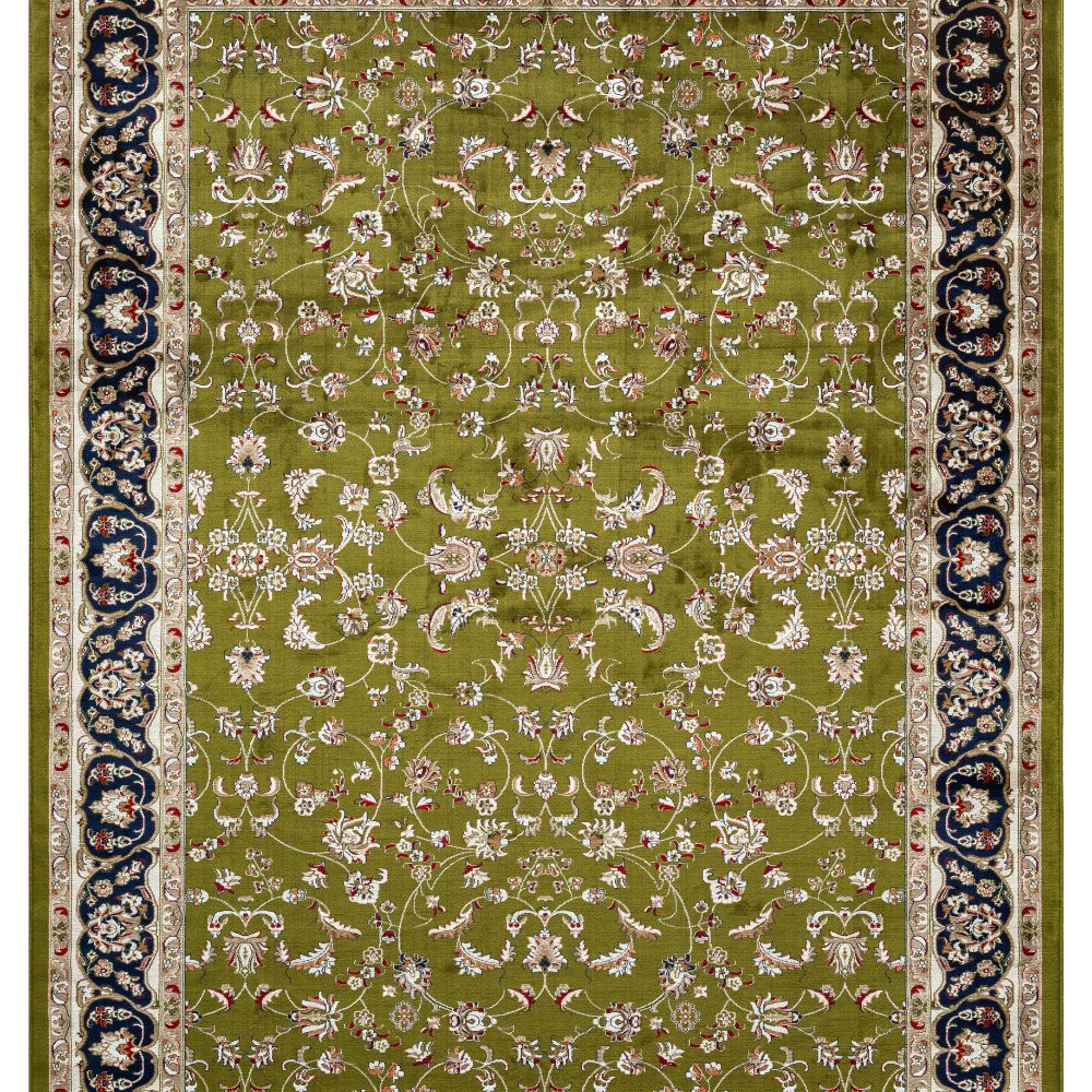 Isfahan Floral Vine Green Persian Area Rug
