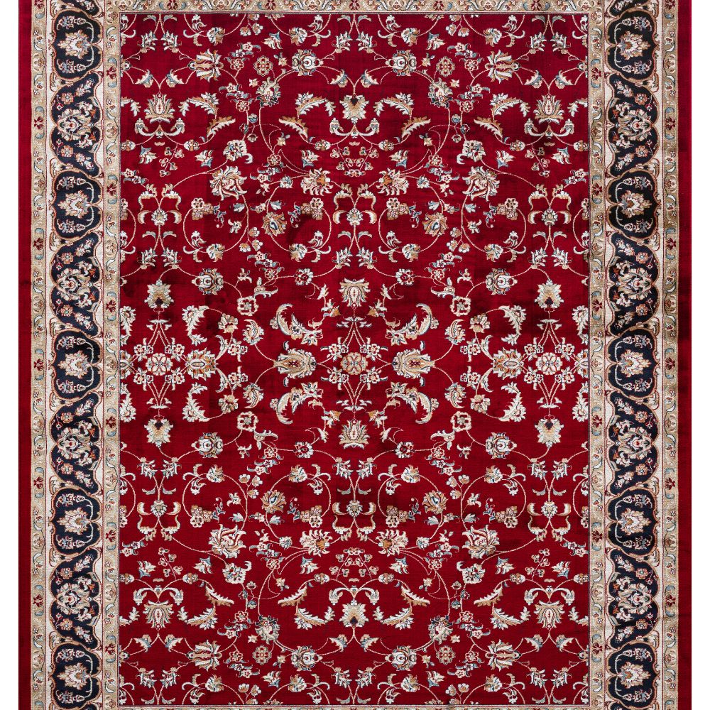 Isfahan Floral Vine Red Persian Area Rug