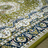 Isfahan Palatial Floral Medallion Green Persian Area Rug
