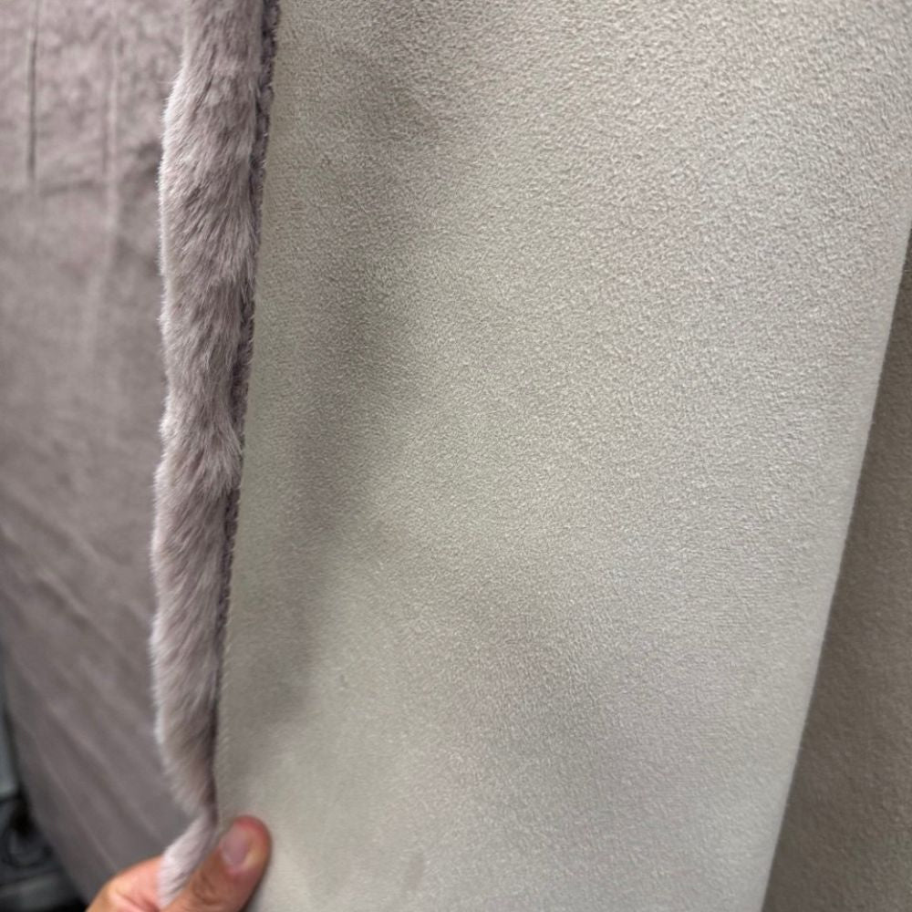 Chinchilla Soft Muted Rose-Mauve Pink Shag Rug – Plush Faux Fur Area Carpet