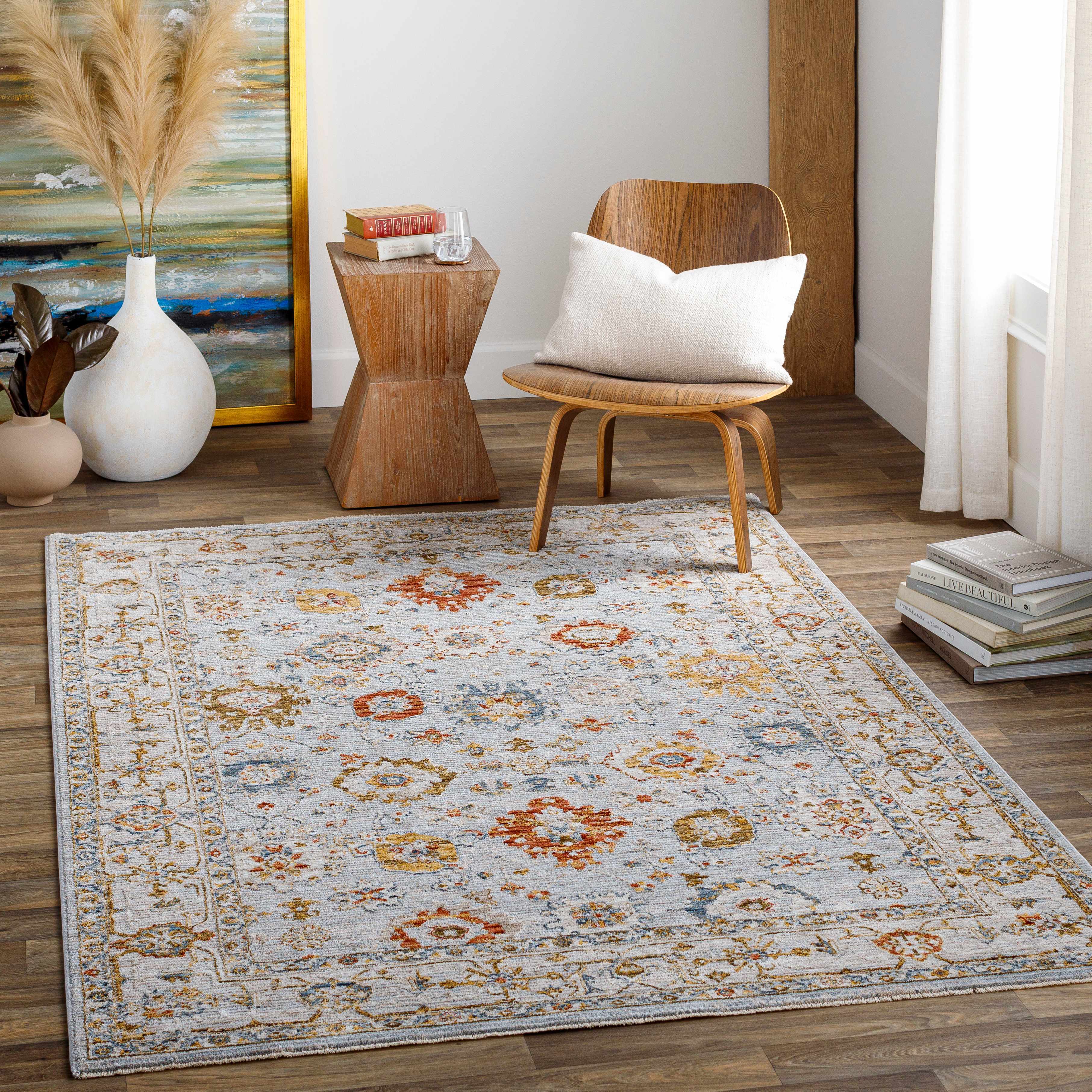 Luklukan Oushak Style Floral Rug