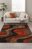 8x10 Signature Designers Orange Shag Area Rug