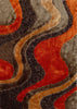 8x10 Signature Designers Orange Shag Area Rug