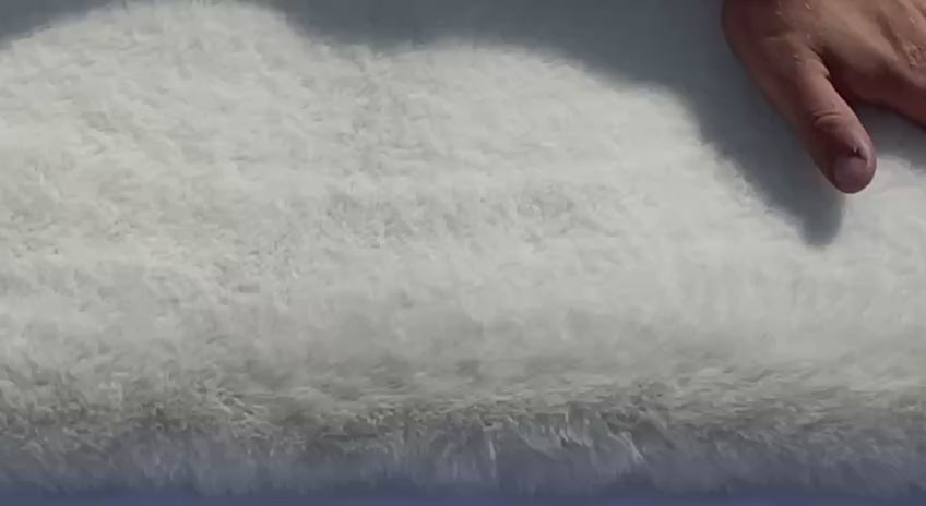 Faux Fur Rabbit Area Rug, Soft Plush Chinchilla Feel, Off White