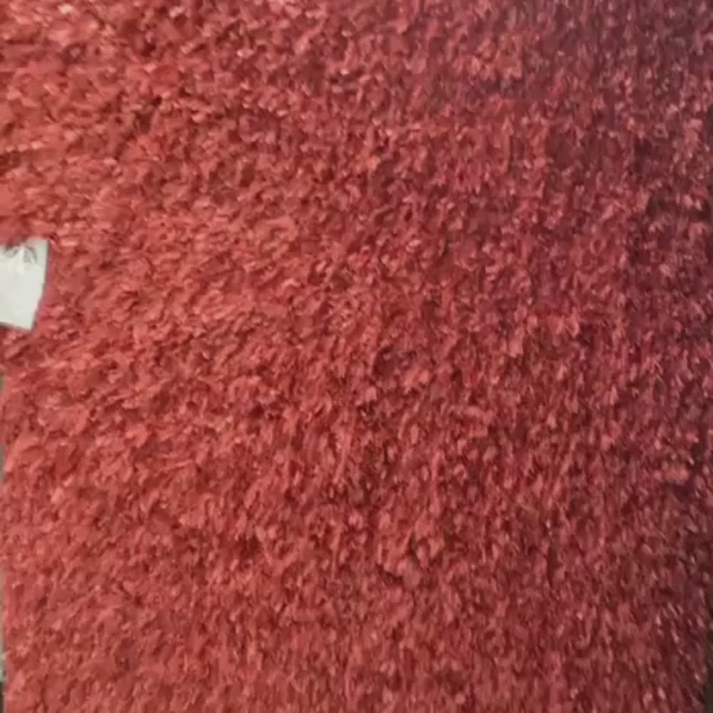 Crystal Sparkle Peach Shag Area Rug