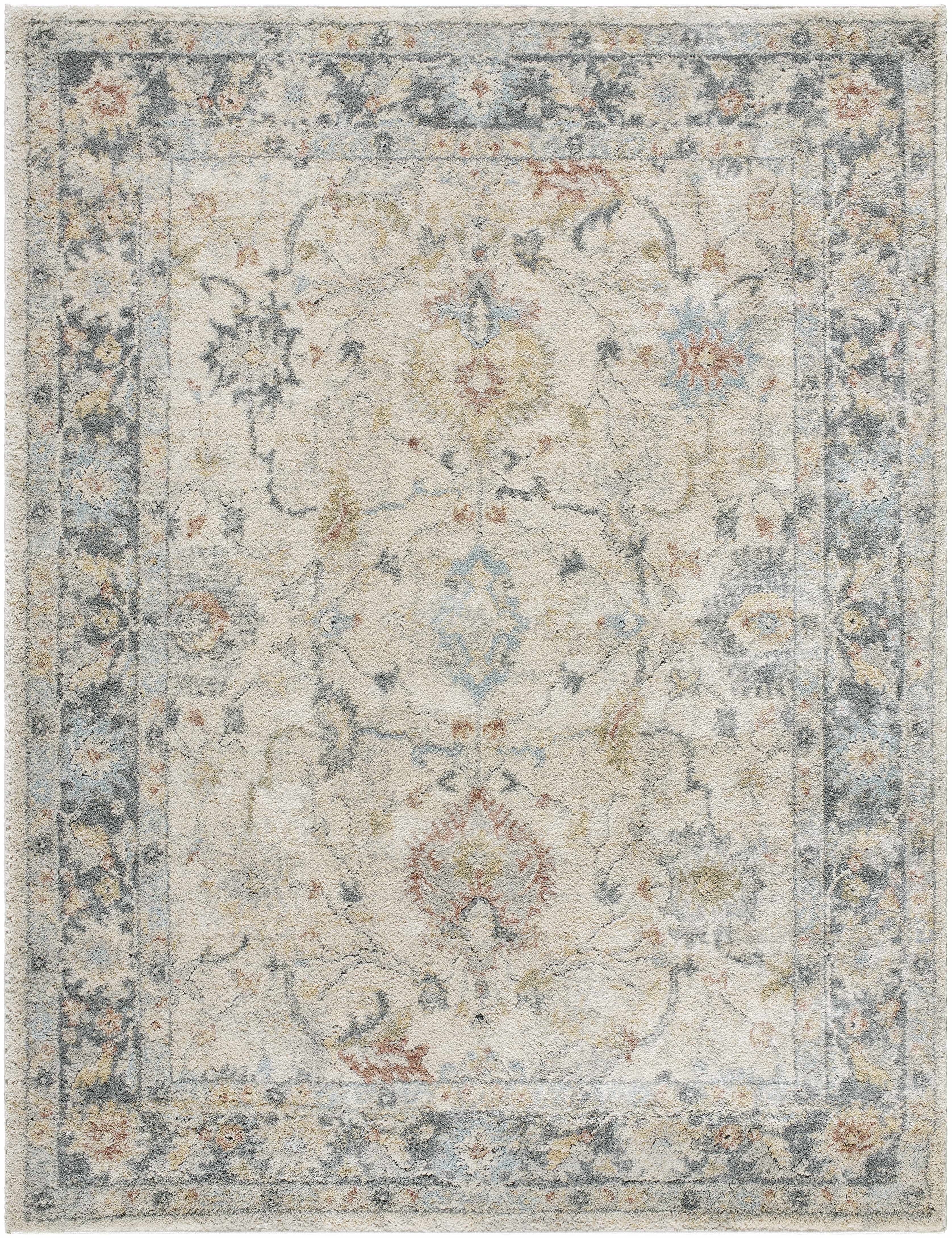 Ahmaud Beige & Light Gray Thick Luxe Area Rug