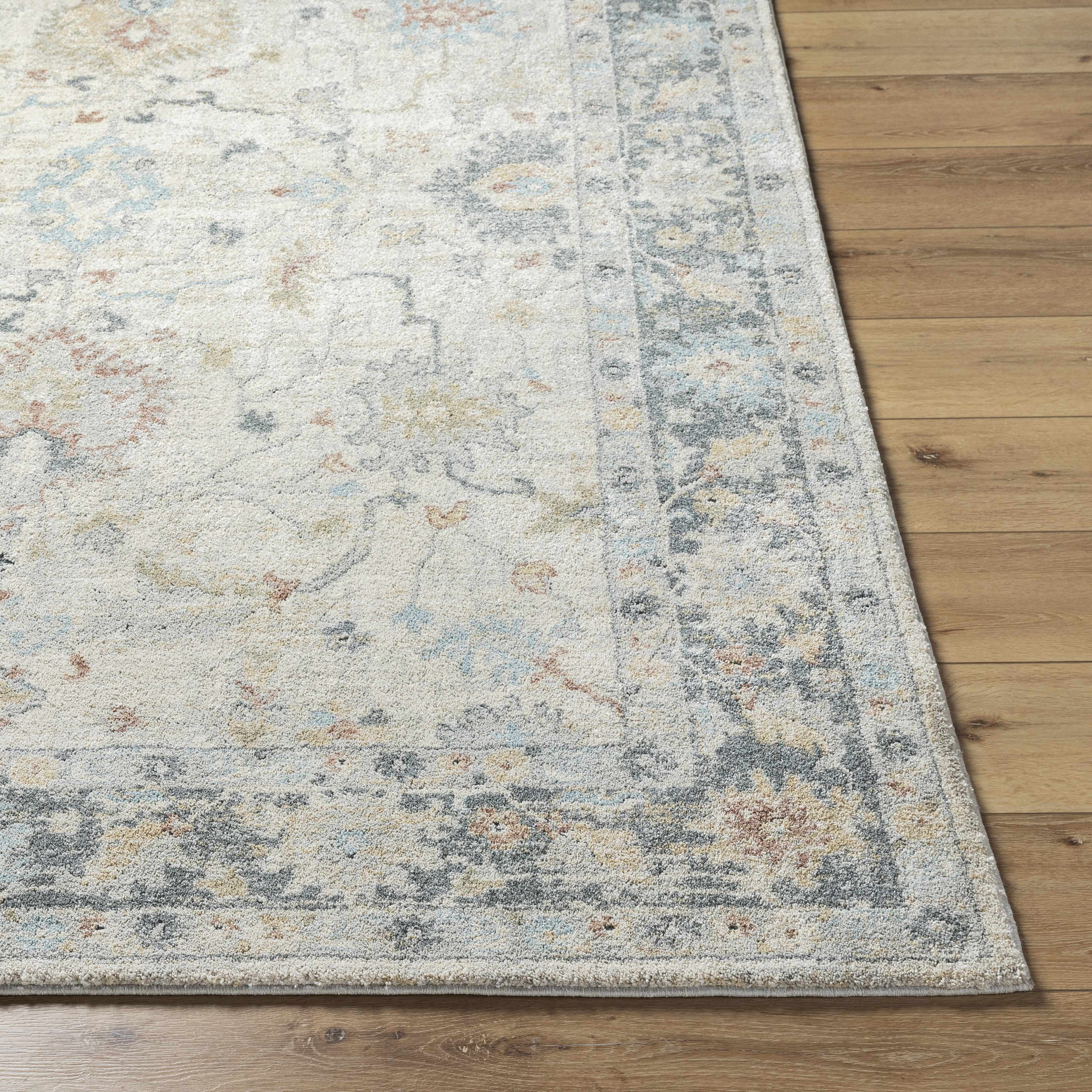 Ahmaud Beige & Light Gray Thick Luxe Area Rug