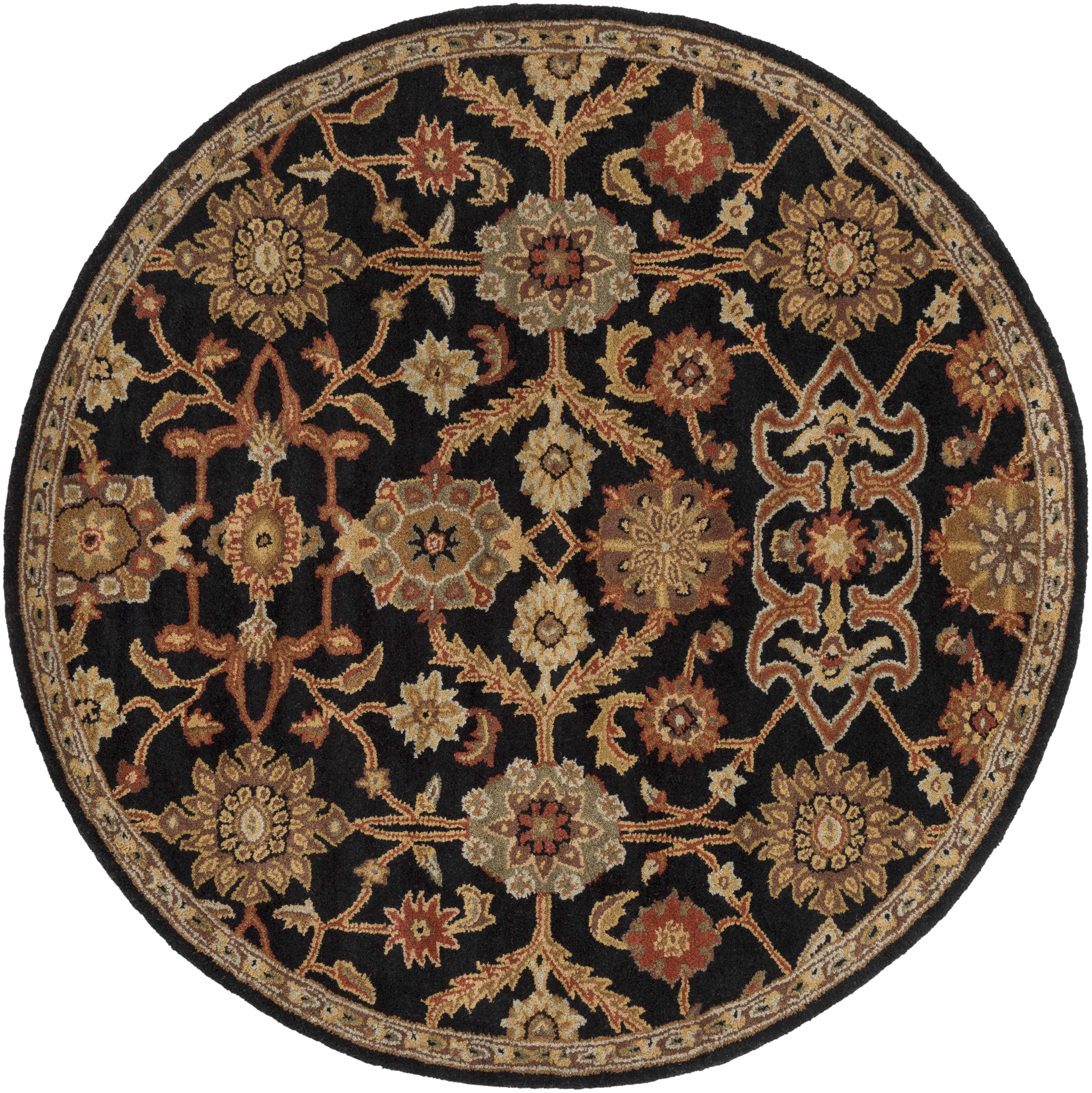 Salix Hand Tufted Black Wool Rug