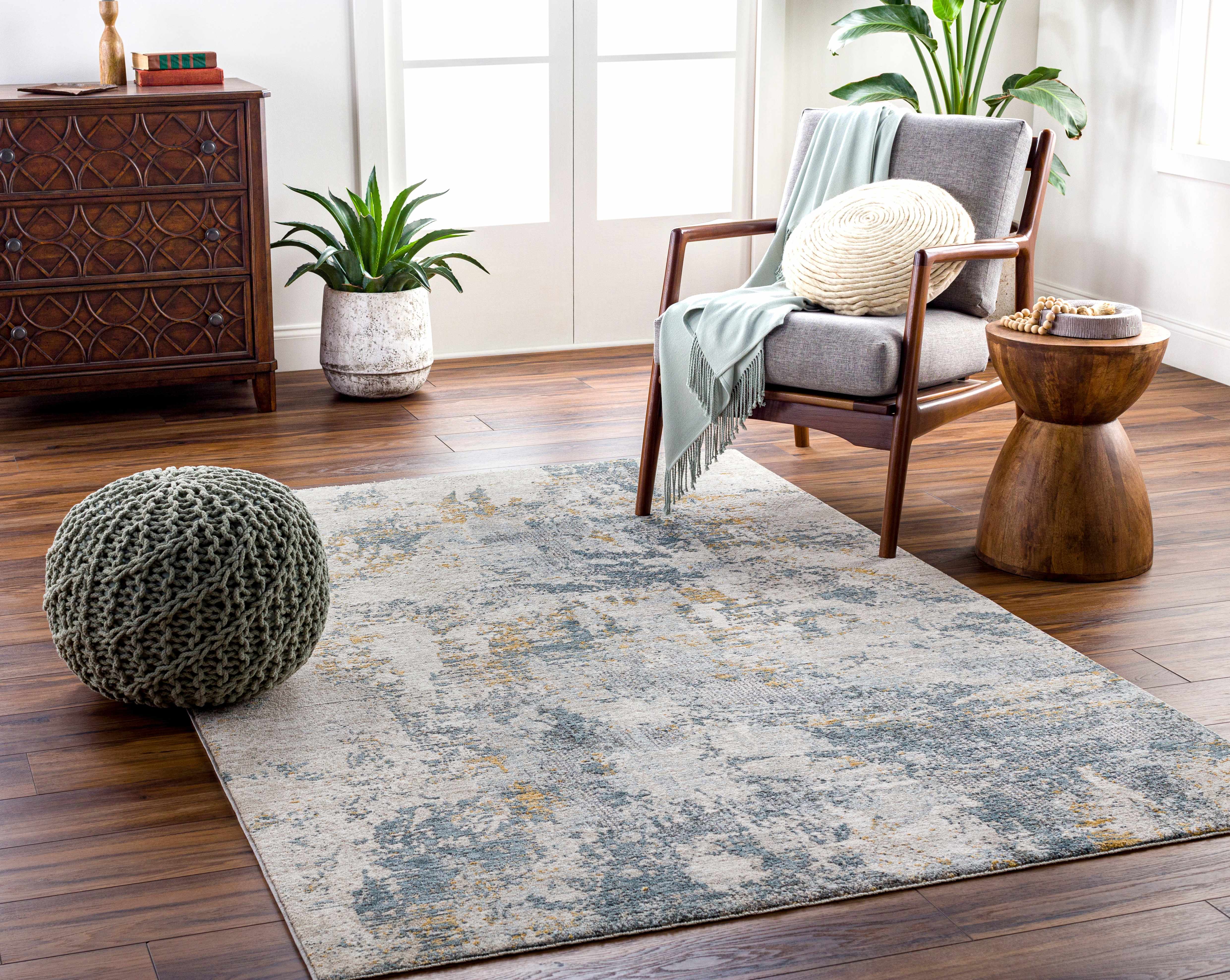 Chaya Textured Abstract Rug with Fringes – LA Rug Linens