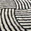 3D 259 Abstract Shaggy Modern Contemporary Area Rug Black White