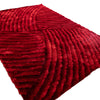 3D 259 Abstract Shaggy Modern Contemporary Area Rug Red Laruglinens
