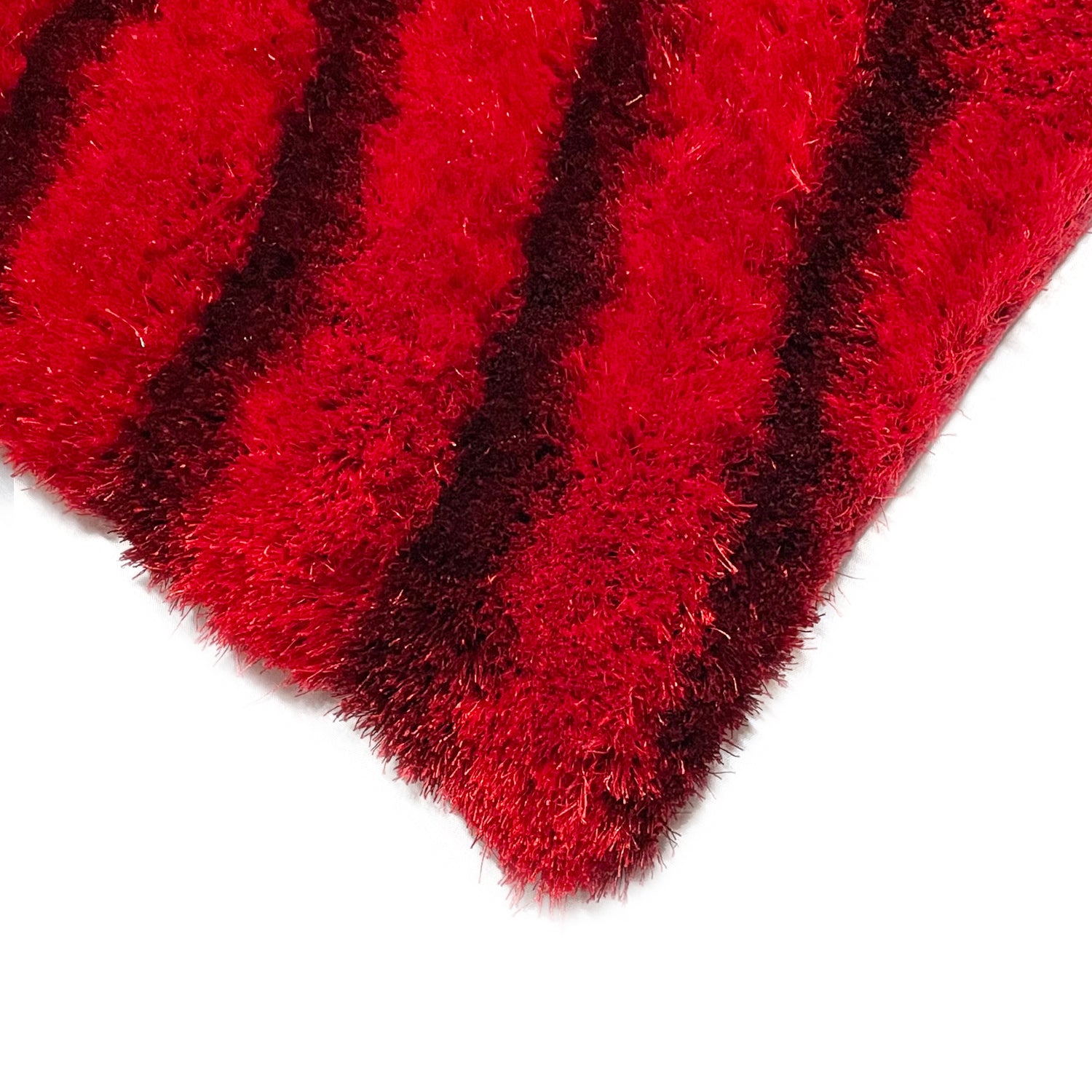 3D 274 Abstract Shaggy Modern Contemporary Area Rug Red Laruglinens