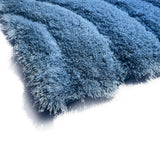 3D 280 Abstract Shaggy Modern Contemporary Area Rug Blue Laruglinens