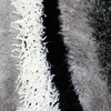 Signature 289 Abstract Shaggy Modern Contemporary Area Rug Black White