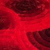 Load image into Gallery viewer, 3D Circles Red Shag Area Rug