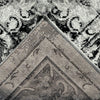 Iranian Gray Black Vintage Mosaic Area Rug