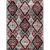 Load image into Gallery viewer, Persian Gray Red Floral Diamond Area Rug