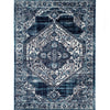 Load image into Gallery viewer, Persian Navy Blue Green Faded Medallion Area Rug